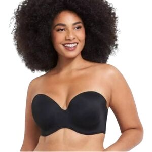 CACIQUE Lane Bryant Boost Strapless Bra Black 40F